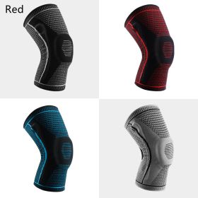 Knee Pads For Sport Knee  Silicone Spring Patella Protector (Option: Red-S-2PCS)