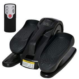 Under Desk Elliptical Foot Pedal Exerciser with Adjustable Speed Remote LCD (Color: default)