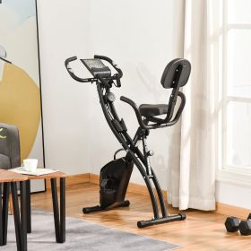 Exercise Bike Folding Upright Recumbent Stationary Cycling W Resistance Band (Option: Black 1195x230x375 mm)